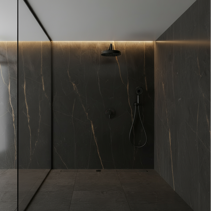Built-in Rain Shower Set Amalia - Matte black