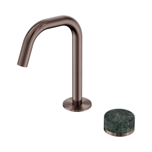 Inbouw Wastafelkraan Sorrento – Verde Alpi – 2-Gats – Rechte (edge) uitloop – Brushed bronze