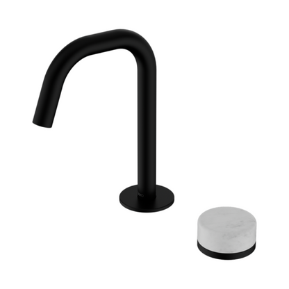 Inbouw Wastafelkraan Sorrento – Carrara – 2-Gats – Rechte (edge) uitloop – Matte black