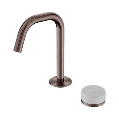Inbouw Wastafelkraan Sorrento – Carrara – 2-Gats – Rechte (edge) uitloop – Brushed bronze